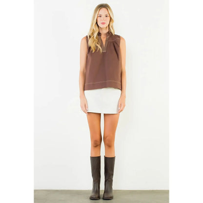 Madeline Stitched Detail Top