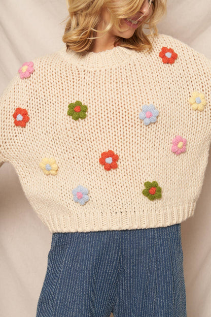 3D Flower Sweater~SALE $35.20~