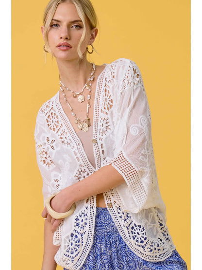 Boho Floral Dolman Cardigan
