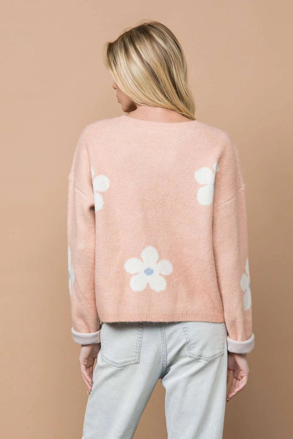 Blush Flower Sweater