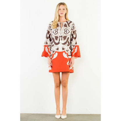 Mira Abstract Pattern Dress
