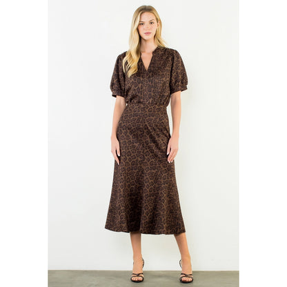 Perry Suede Animal Print Top