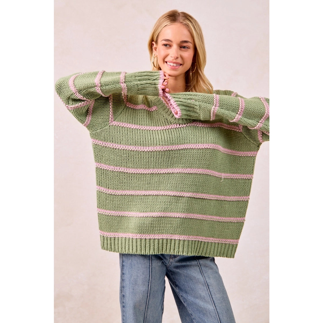 Striped Knit Sweater