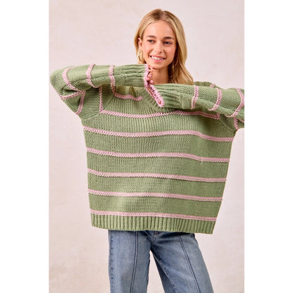 Striped Knit Sweater