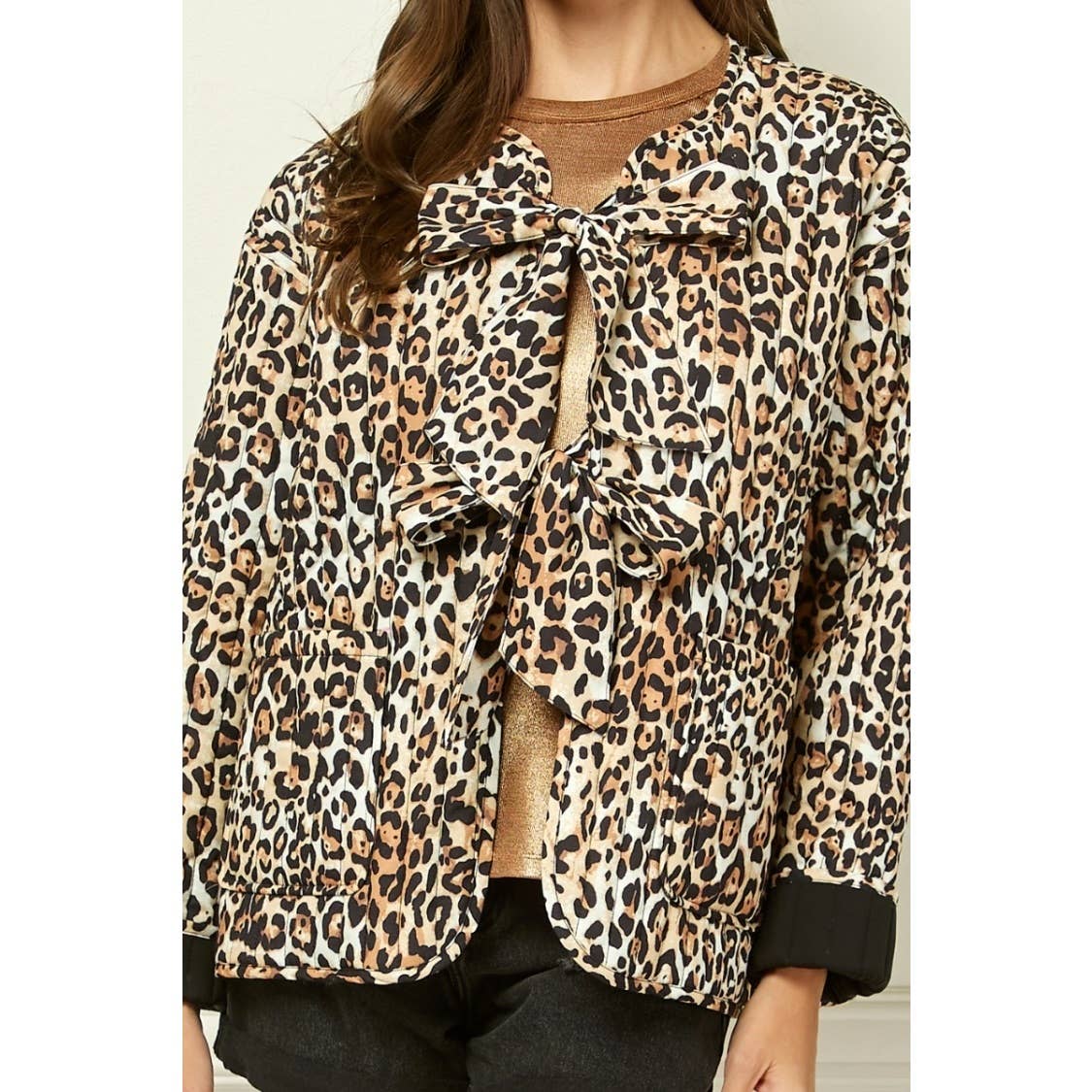Quilted Ribbon Tie Jacket ~SALE $34.40~