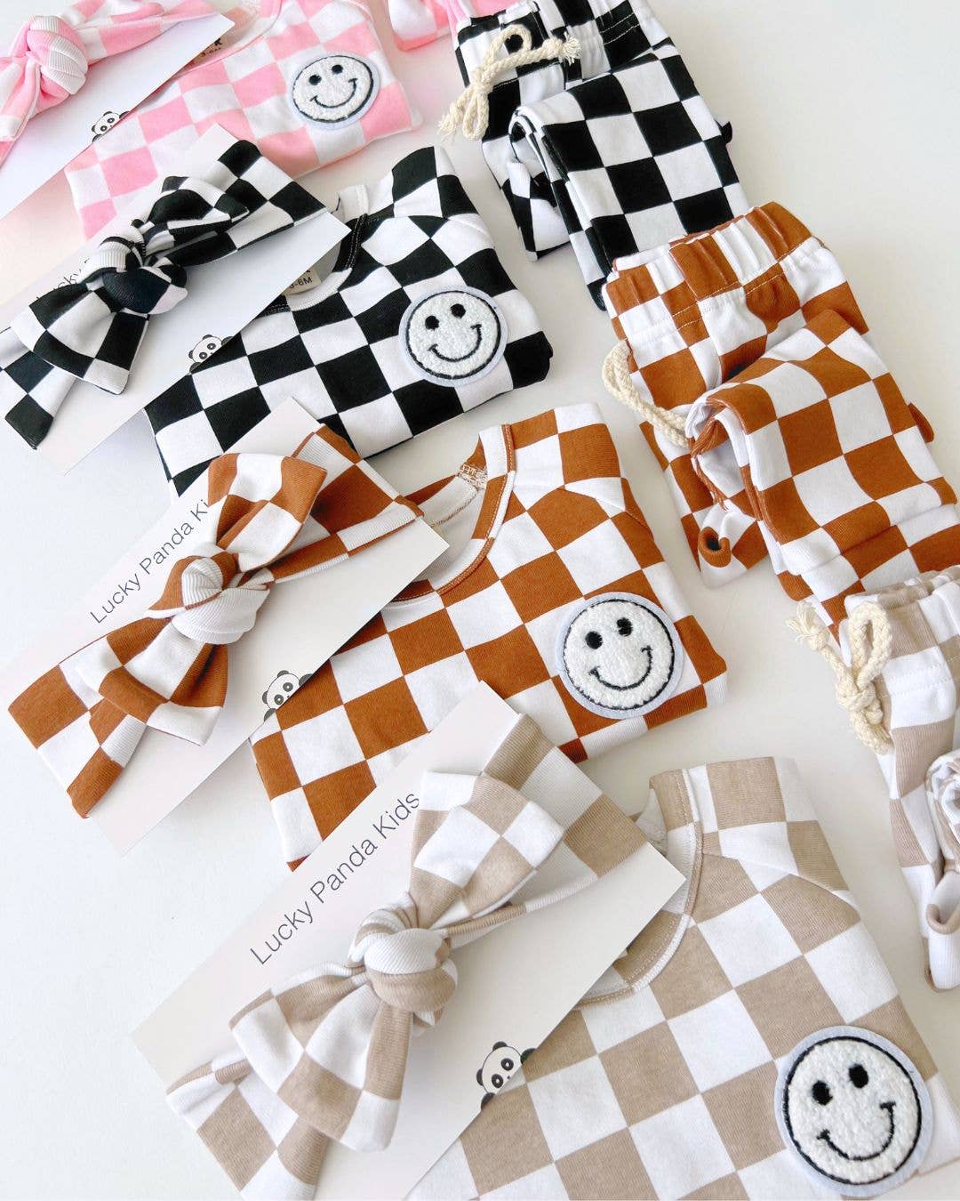 Latte Checkered Smiley Lounge Set ~Originally $40~