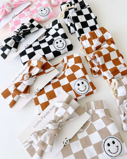 Latte Checkered Smiley Lounge Set ~Originally $40~