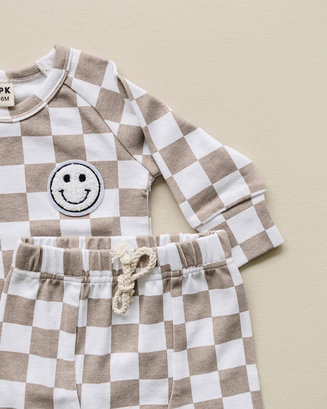 Latte Checkered Smiley Lounge Set ~Originally $40~