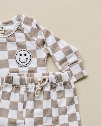 Latte Checkered Smiley Lounge Set ~Originally $40~