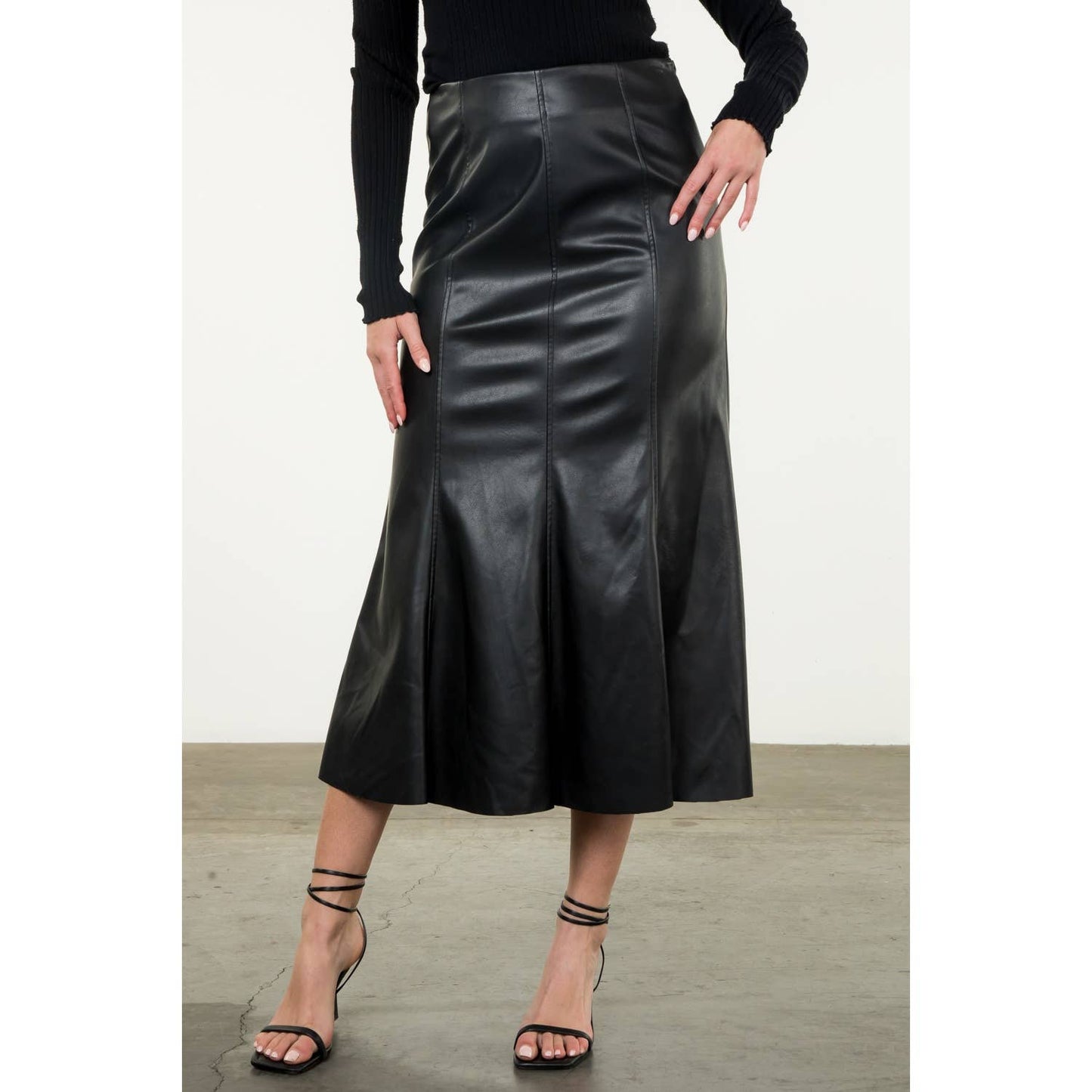 Long Leather Skirt