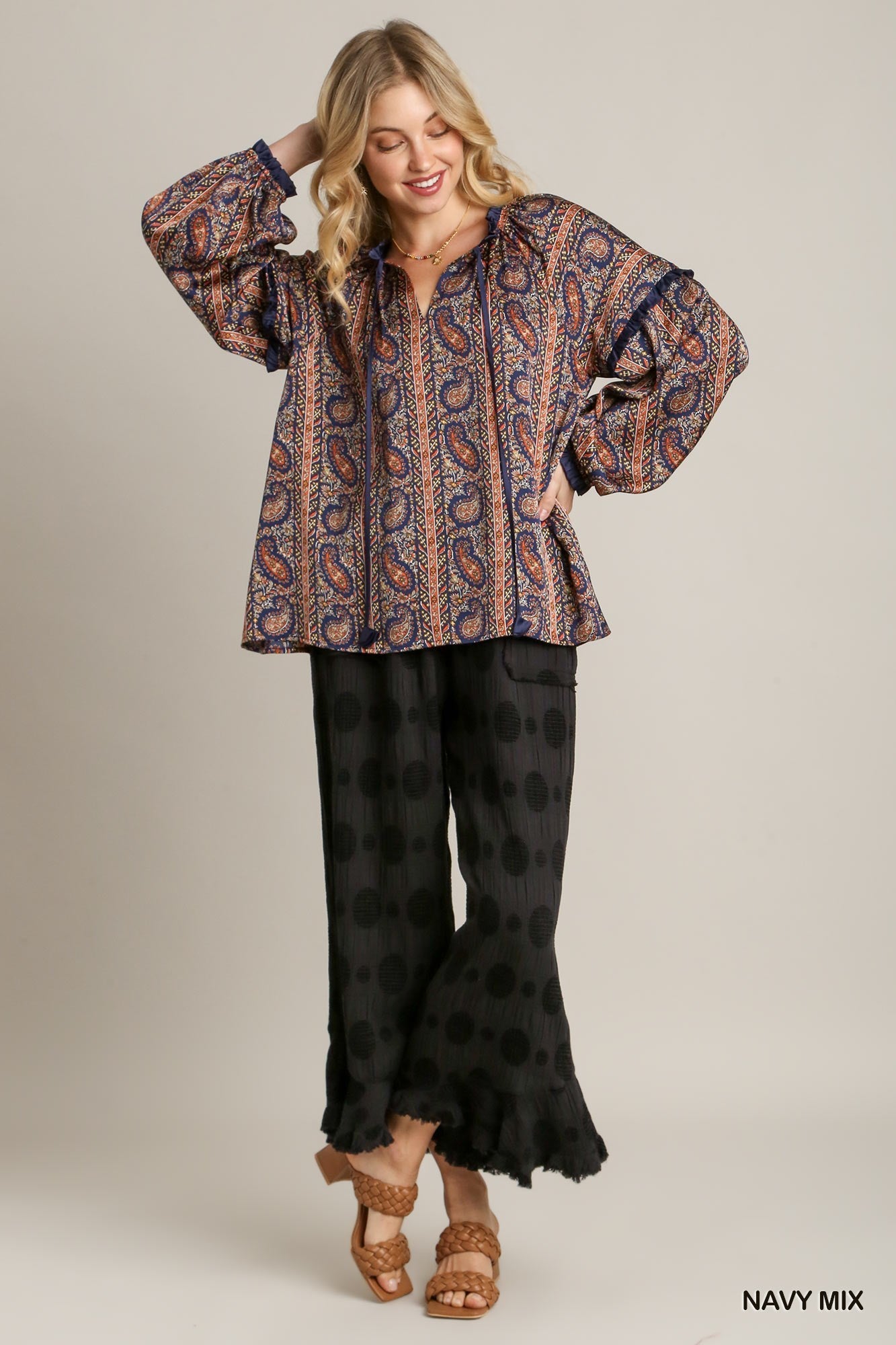 Paisley Printed Blouse (More Colors) ~SALE $29.60~