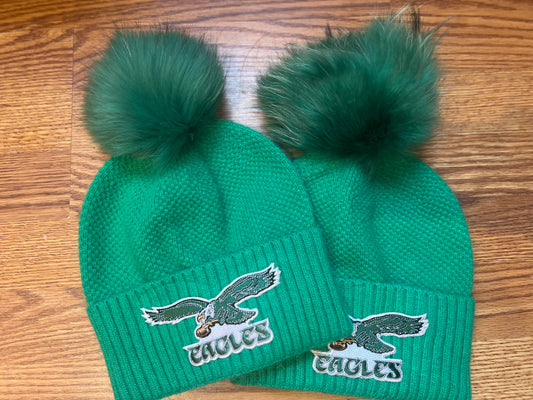 Pom Pom Eagles Beanie