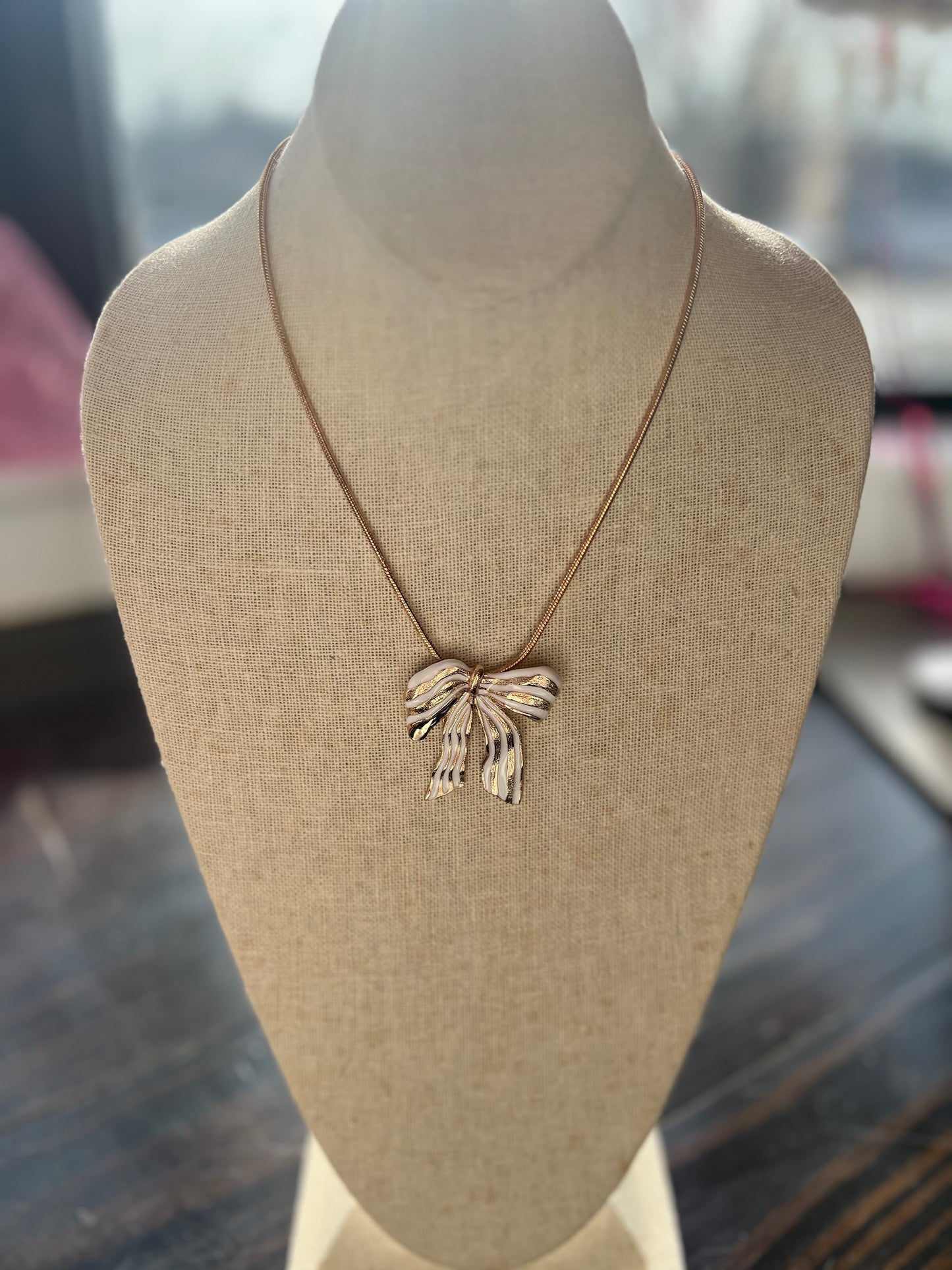 Bow Necklace (MORE COLORS) ~SALE $8.00~