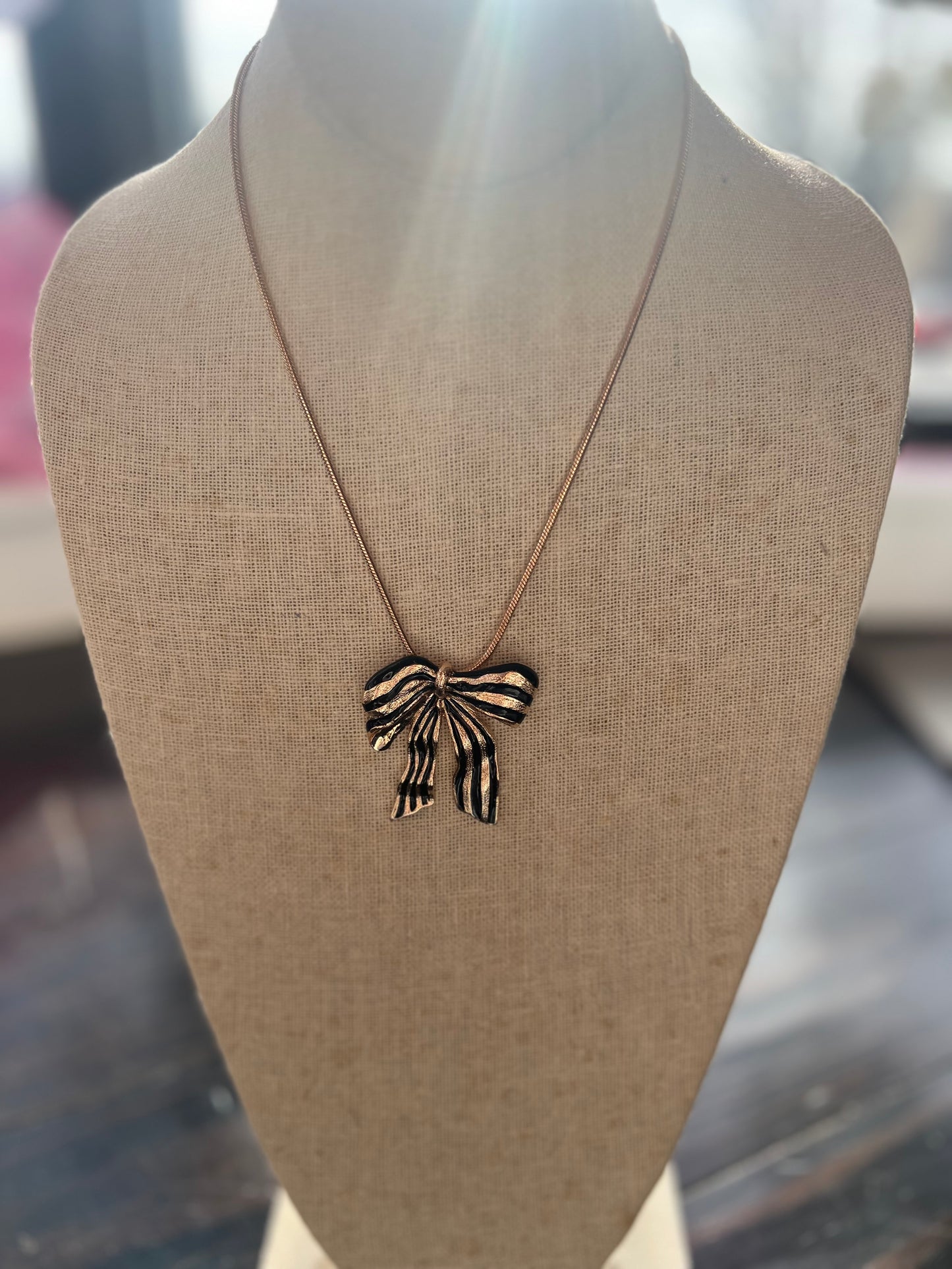 Bow Necklace (MORE COLORS) ~SALE $8.00~