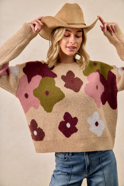 Flower Pattern Sweater