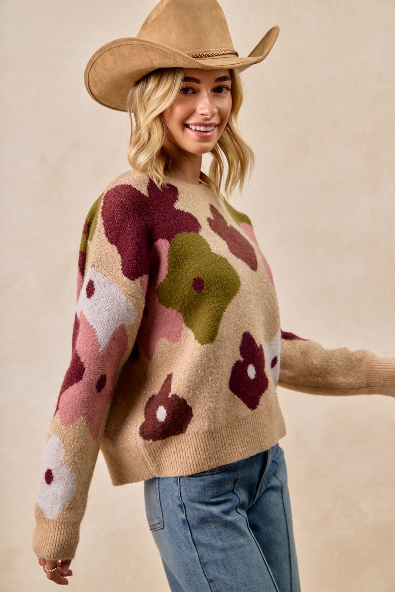 Flower Pattern Sweater