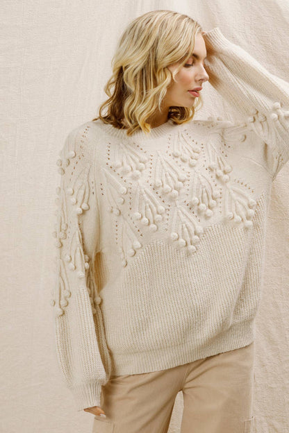 Pastel Pom Pom Sweater ~SALE 34.40~