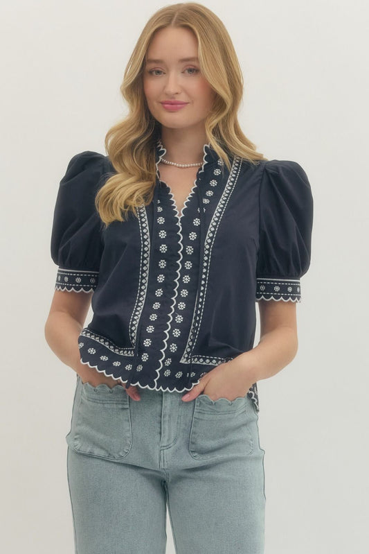 Addison Embroidered Top (More Colors)