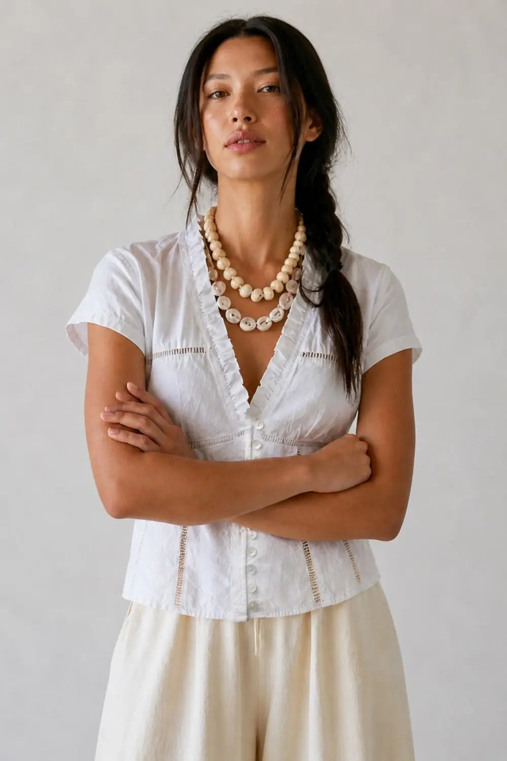 Lace Panel Blouse