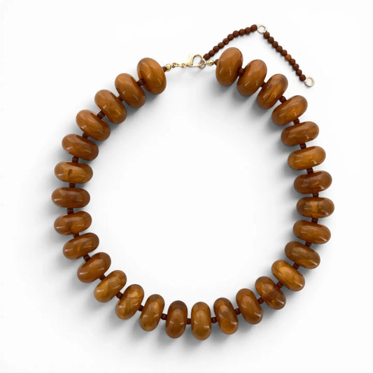 Resin Rondelle Beaded Necklace