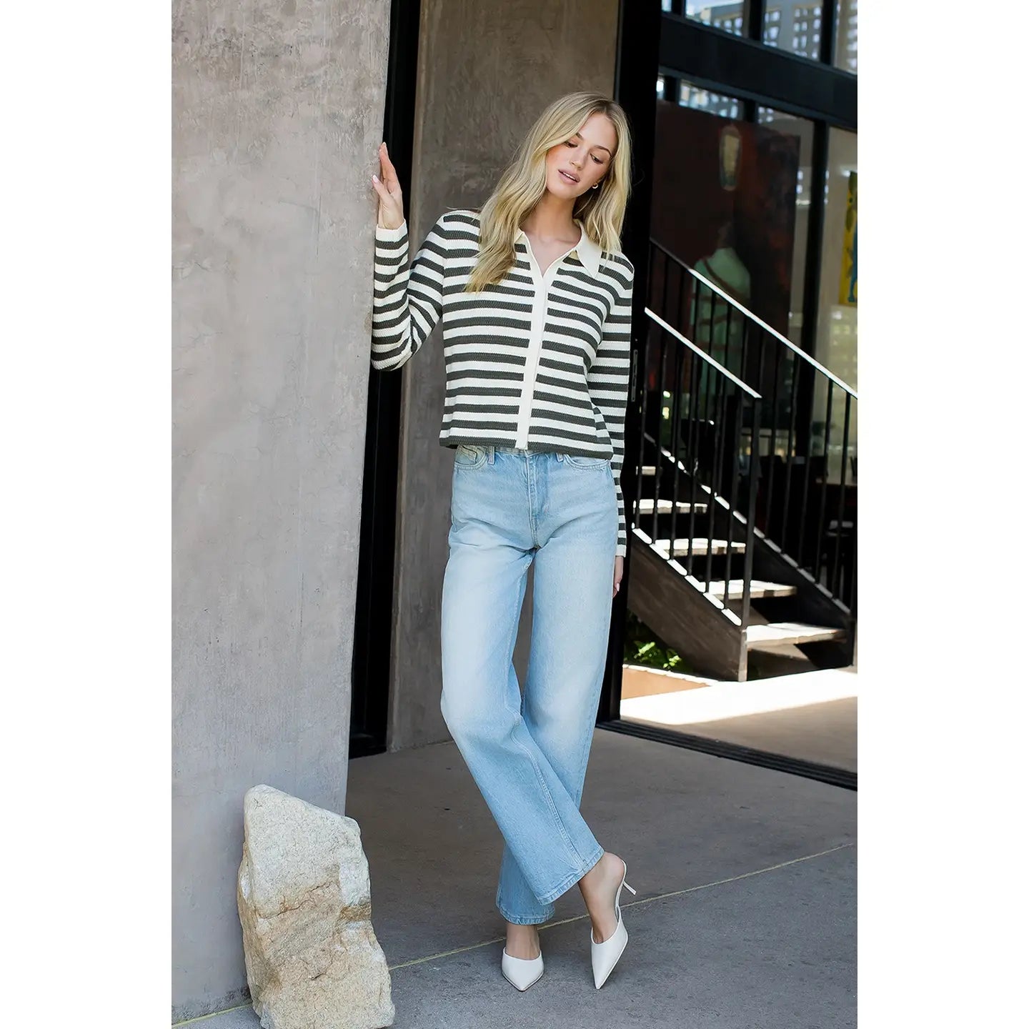 Amber Striped Cardigan