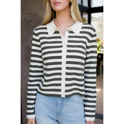 Amber Striped Cardigan