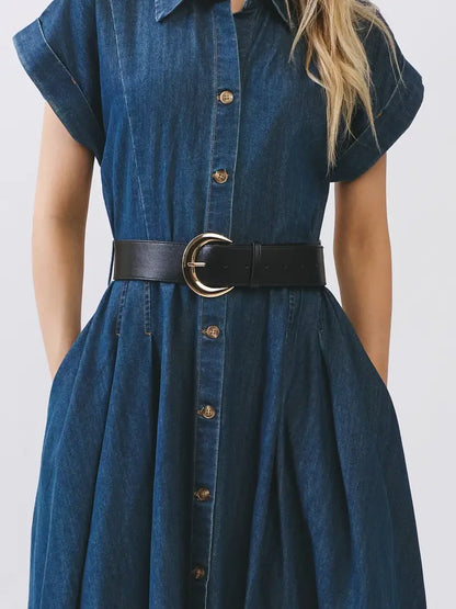 Denim Button Down Dress