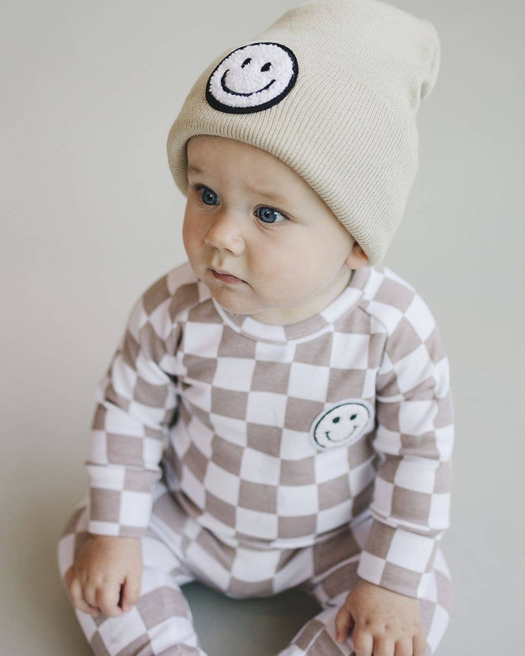 Latte Checkered Smiley Lounge Set ~Originally $40~