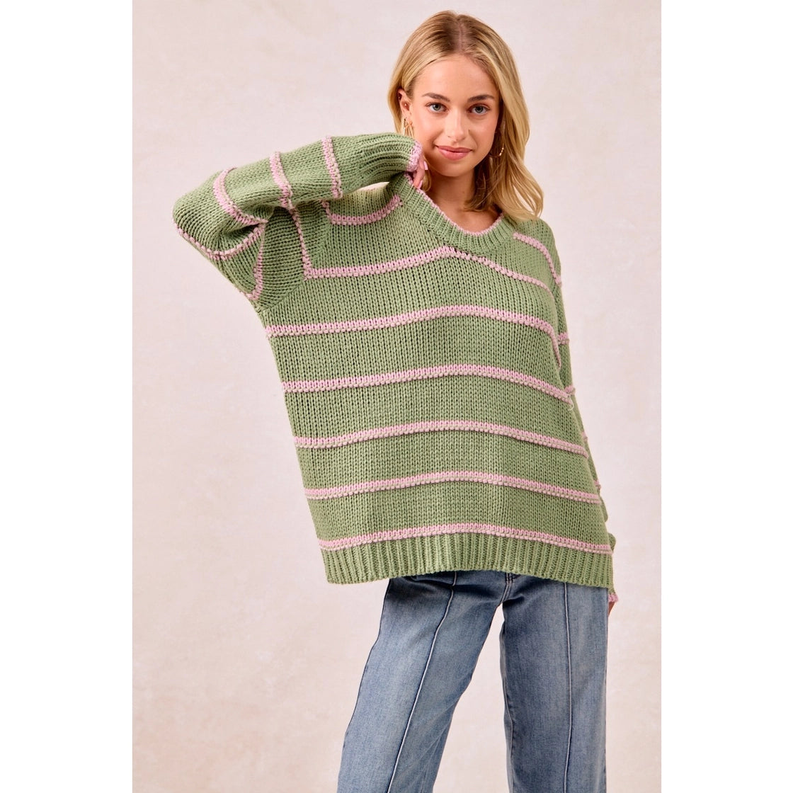 Striped Knit Sweater