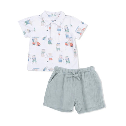 Golfing Teddy Bears Polo & Short Set