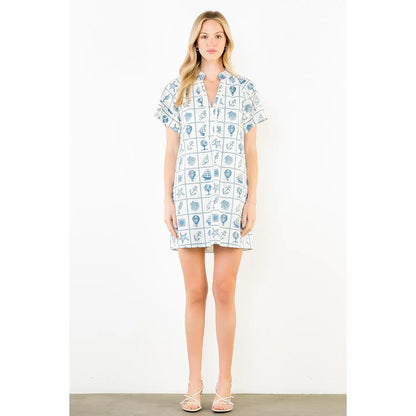 Nora Nautical Pattern Dress