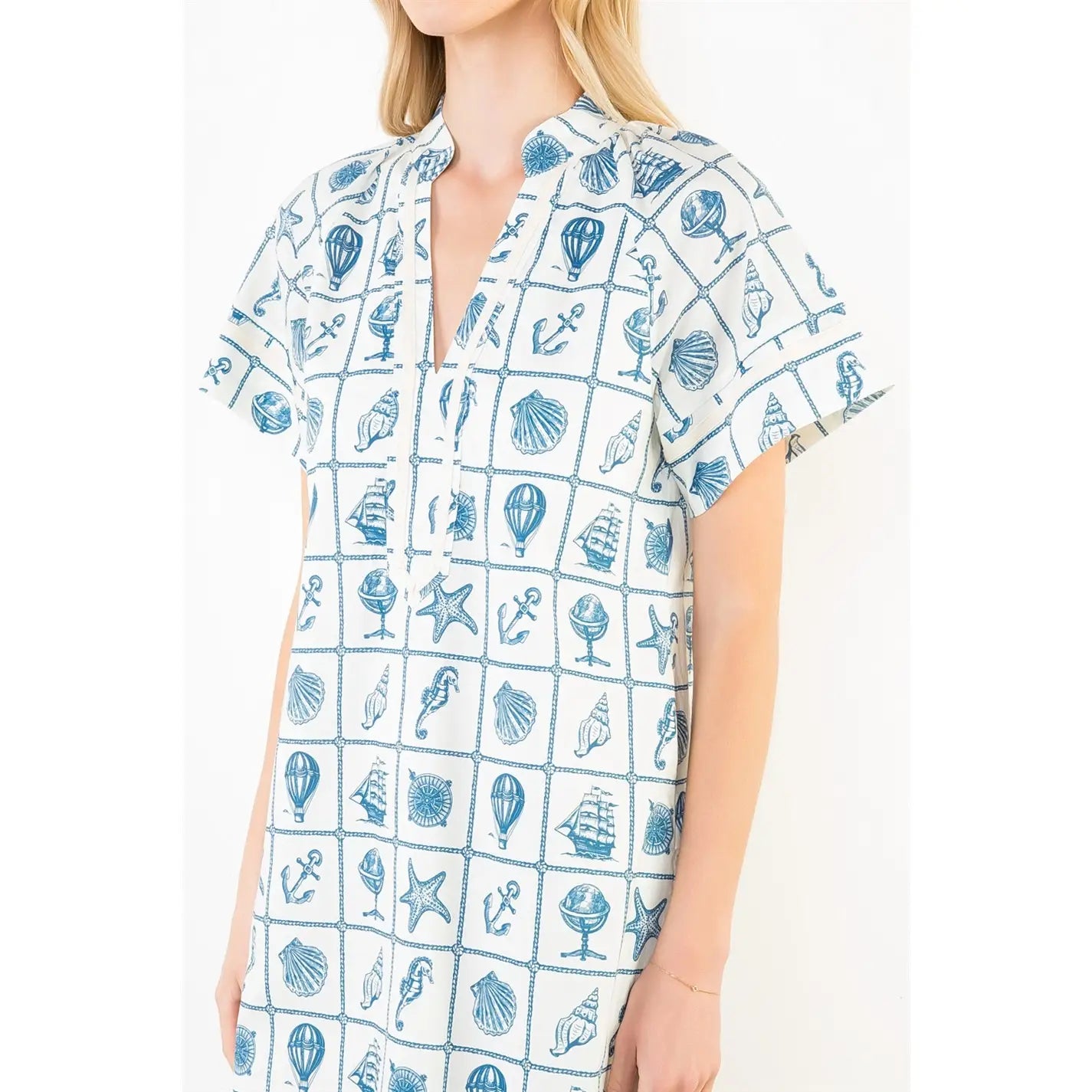 Nora Nautical Pattern Dress