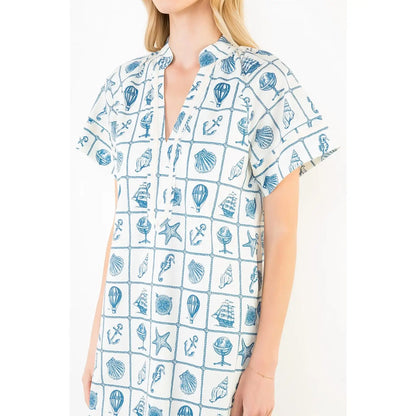 Nora Nautical Pattern Dress