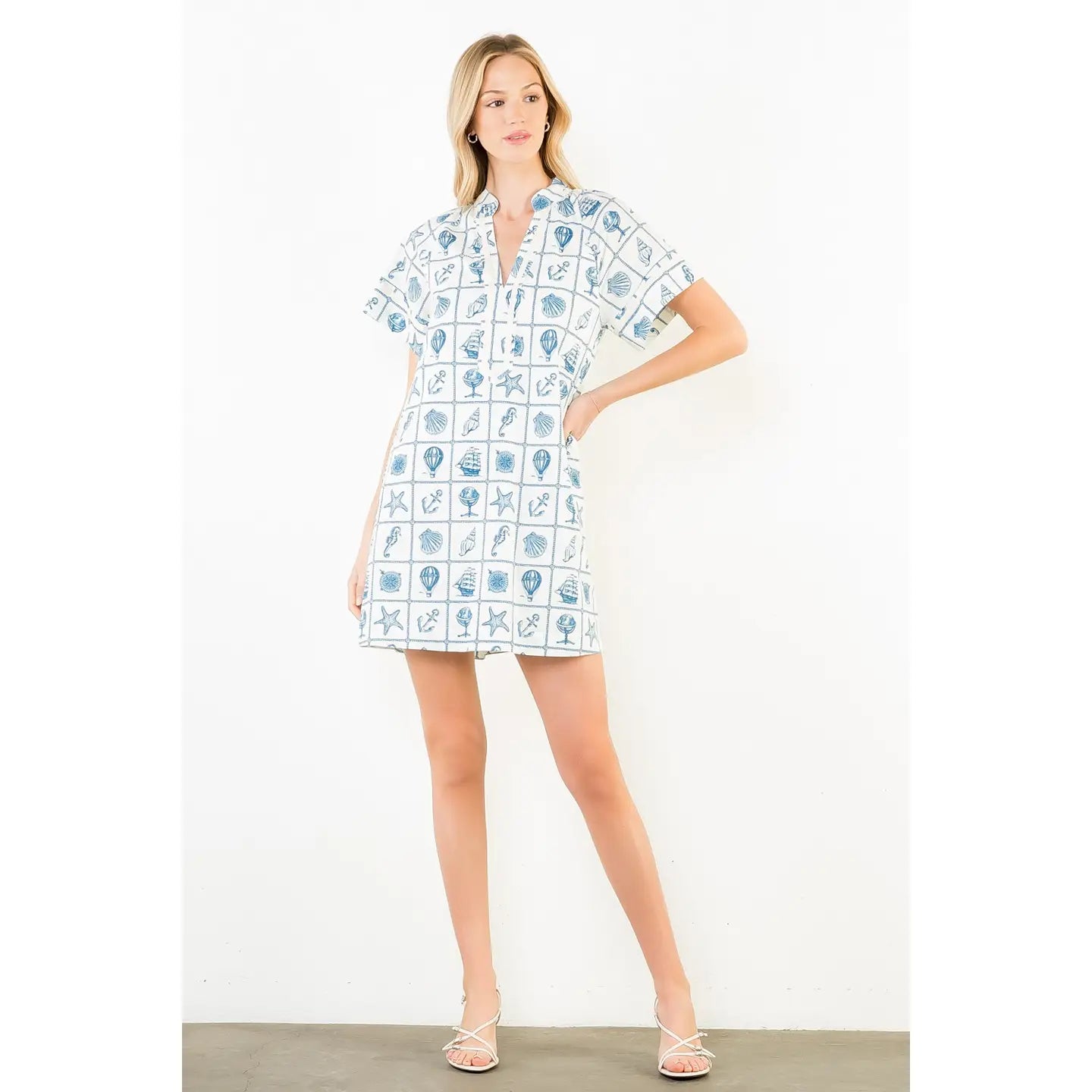Nora Nautical Pattern Dress