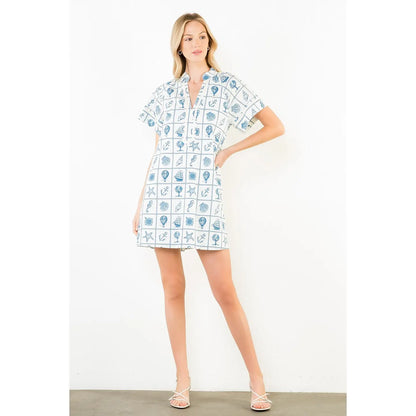 Nora Nautical Pattern Dress