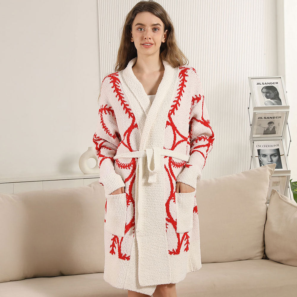 Baseball Cardigan Robe