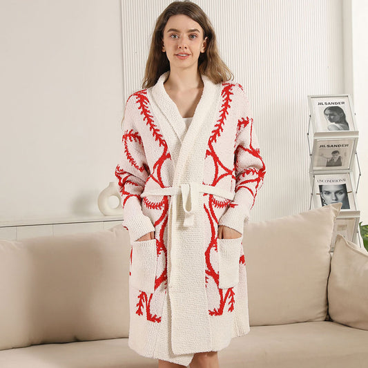 Baseball Cardigan Robe