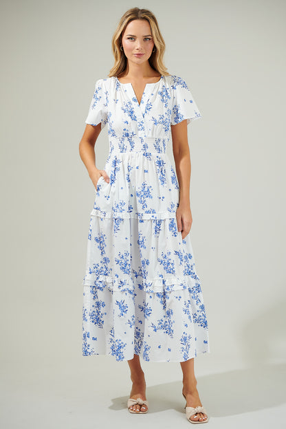 Bestia Floral Poplin Maxi Dress