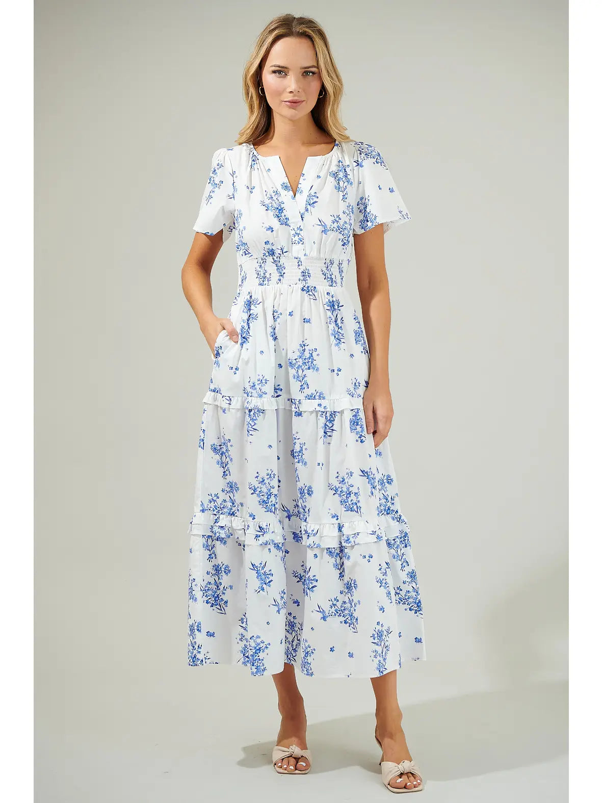Bestia Floral Poplin Maxi Dress