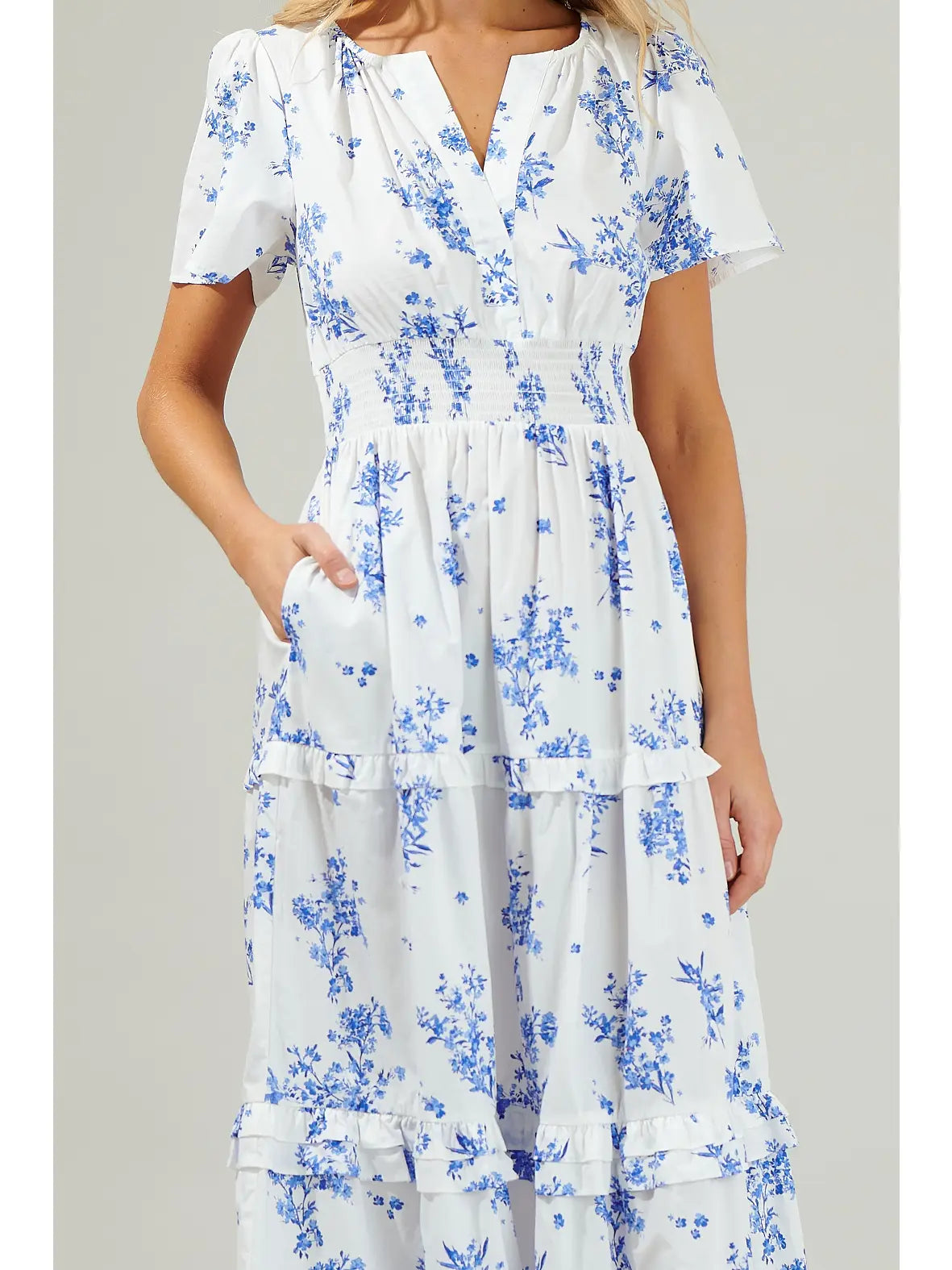 Bestia Floral Poplin Maxi Dress