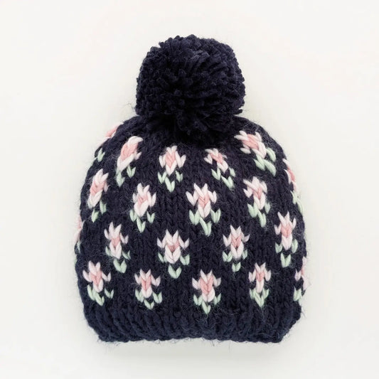 Bitty Blooms Indigo Hat