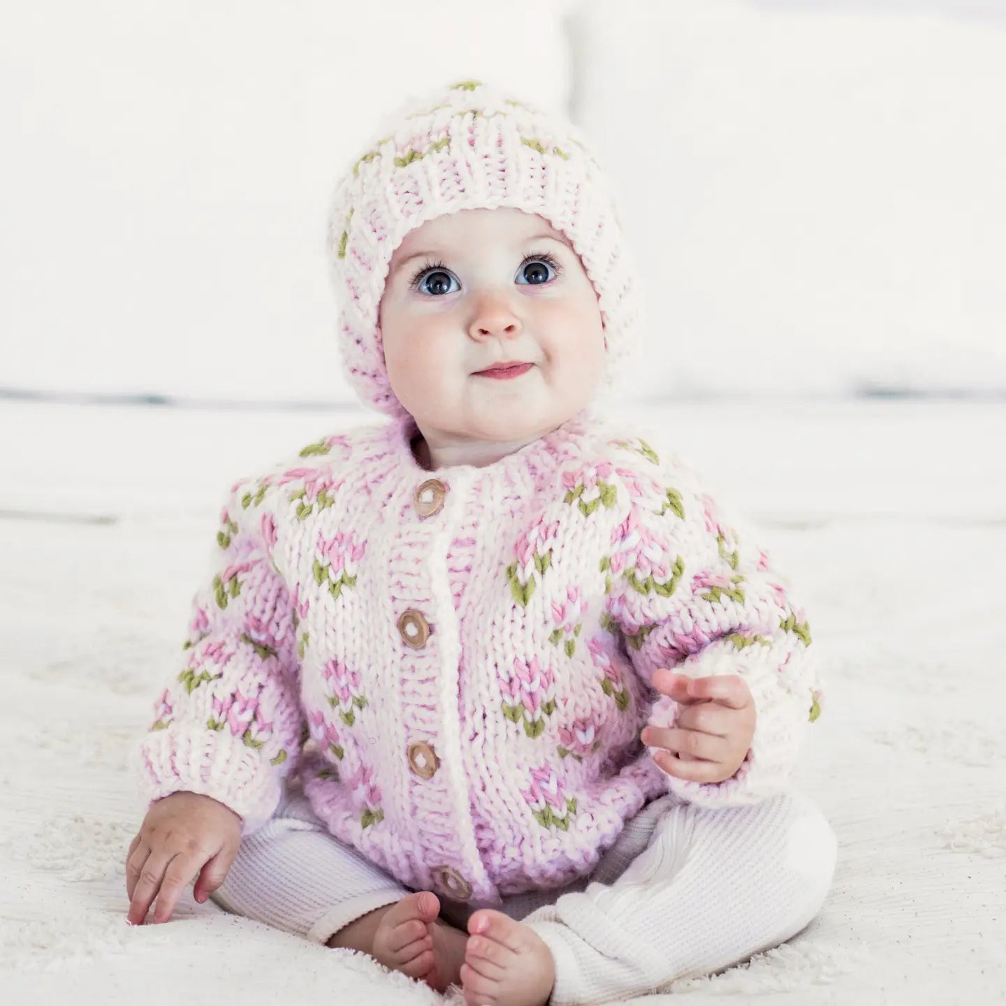 Bitty Blooms Blush Cardigan