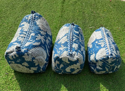 Quilted Cosmetic Bag Set