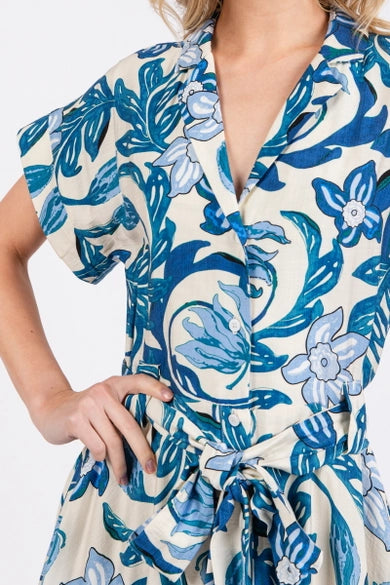 Printed Button-Down Maxi Dress (More Colors)