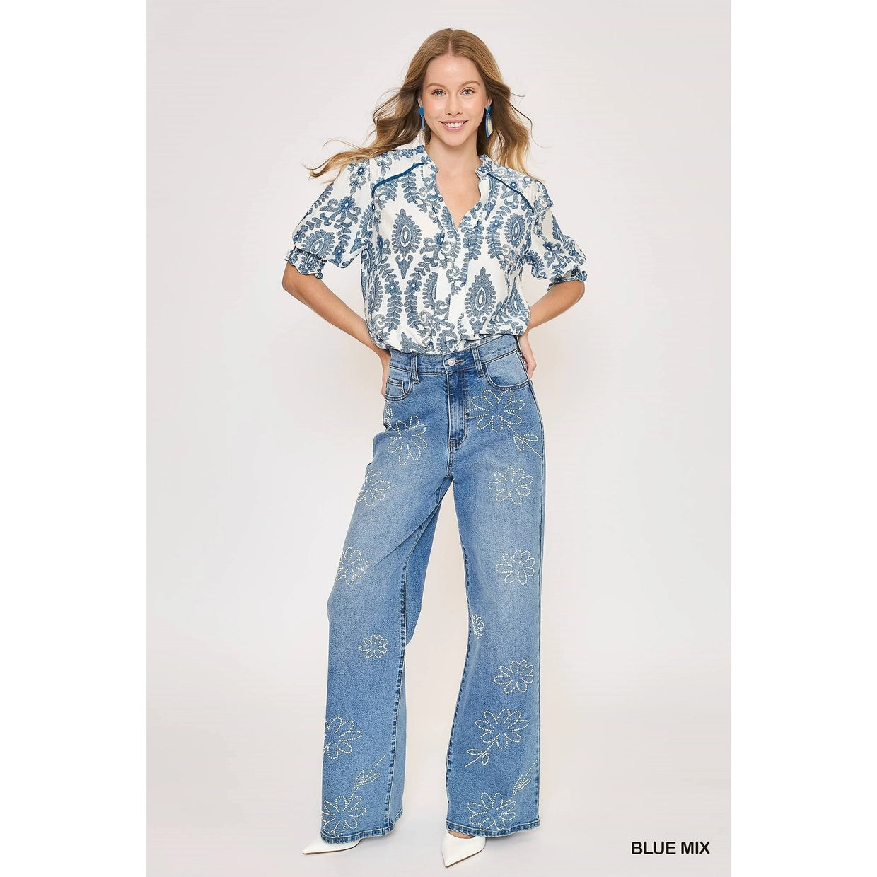 Paisley Leaf Print Shirt