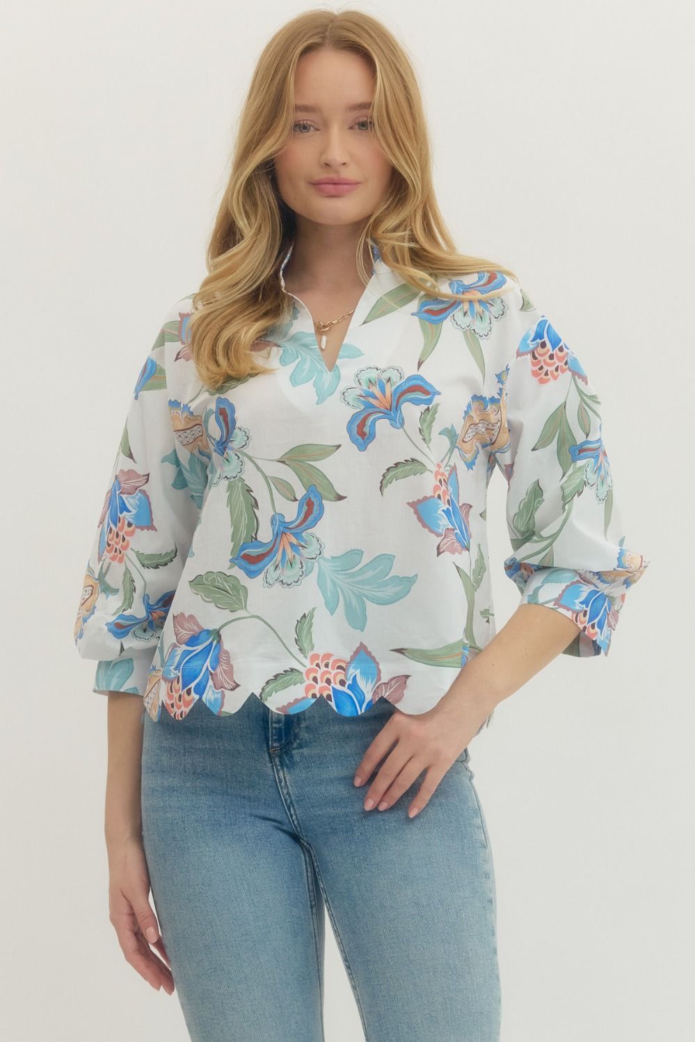 Quinn Scalloped Detailed Top