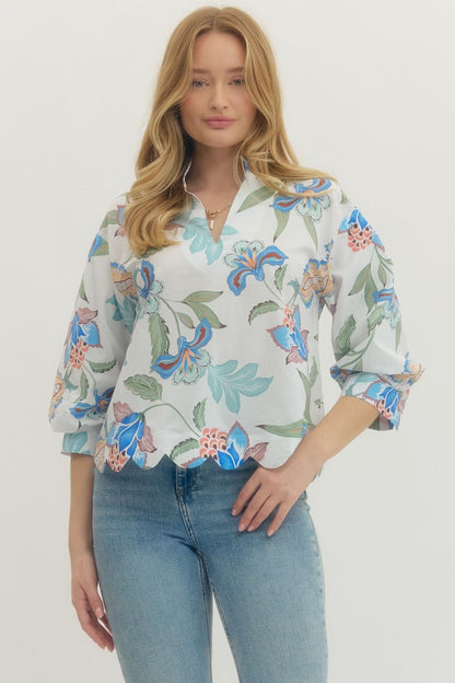 Quinn Scalloped Detailed Top
