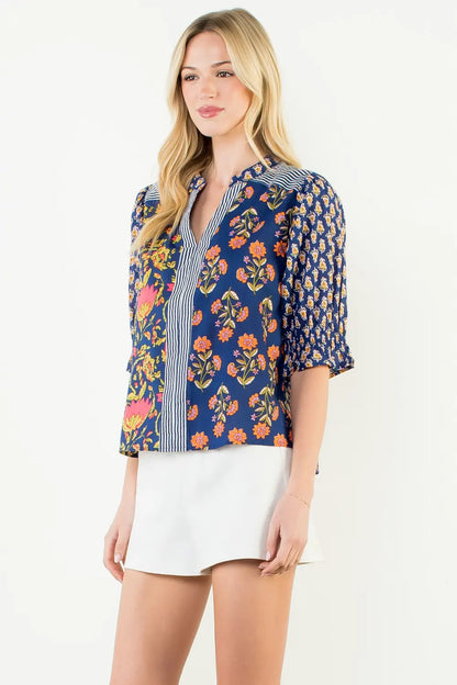 Gracie Floral Detailed Top