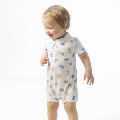 Blue Crab Shortie Romper