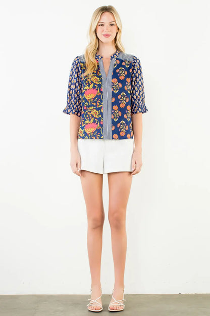Gracie Floral Detailed Top